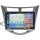 Штатная магнитола Lesko для Hyundai Solaris I 2010-2014 экран 10" 4/64Gb CarPlay 4G Wi-Fi GPS Prime