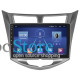 Штатная магнитола Lesko для Hyundai Solaris I 2010-2014 экран 10" 4/32Gb 4G Wi-Fi GPS Top