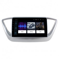 Штатная магнитола Lesko для Hyundai Solaris II 2017-2020 экран 9" 1/16Gb Wi-Fi GPS Base
