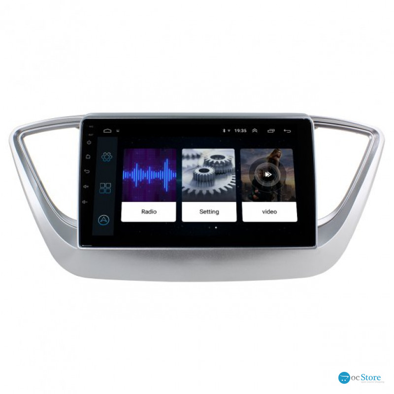 Штатная магнитола Lesko для Hyundai Solaris II 2017-2020 экран 9" 1/16Gb Wi-Fi GPS Base