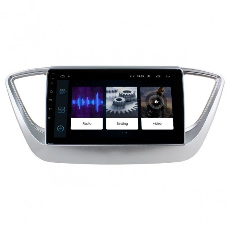 Штатная магнитола Lesko для Hyundai Solaris II 2017-2020 экран 9" 2/32Gb Wi-Fi GPS Base