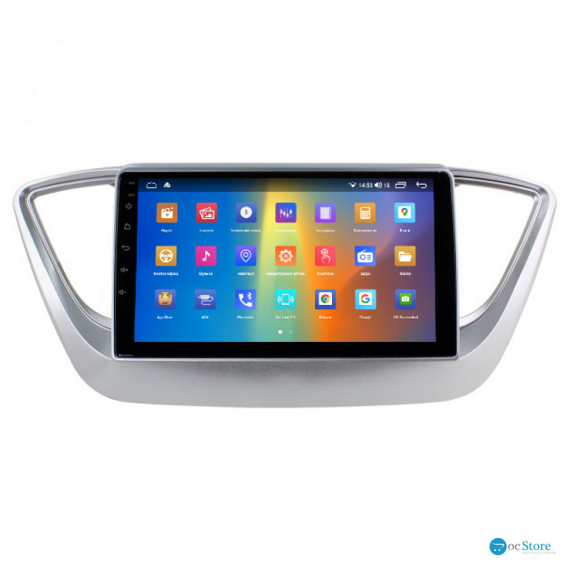 Штатная магнитола Lesko для Hyundai Solaris II 2017-2020 экран 9" 2/32Gb CarPlay 4G Wi-Fi GPS Prime