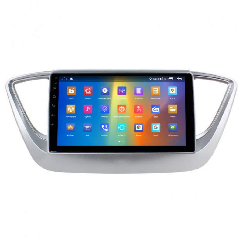 Штатная магнитола Lesko для Hyundai Solaris II 2017-2020 экран 9" 2/32Gb CarPlay 4G Wi-Fi GPS Prime