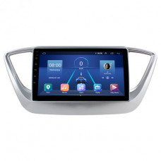 Штатная магнитола Lesko для Hyundai Solaris II 2017-2020 экран 9" 4/64Gb 4G Wi-Fi GPS Top