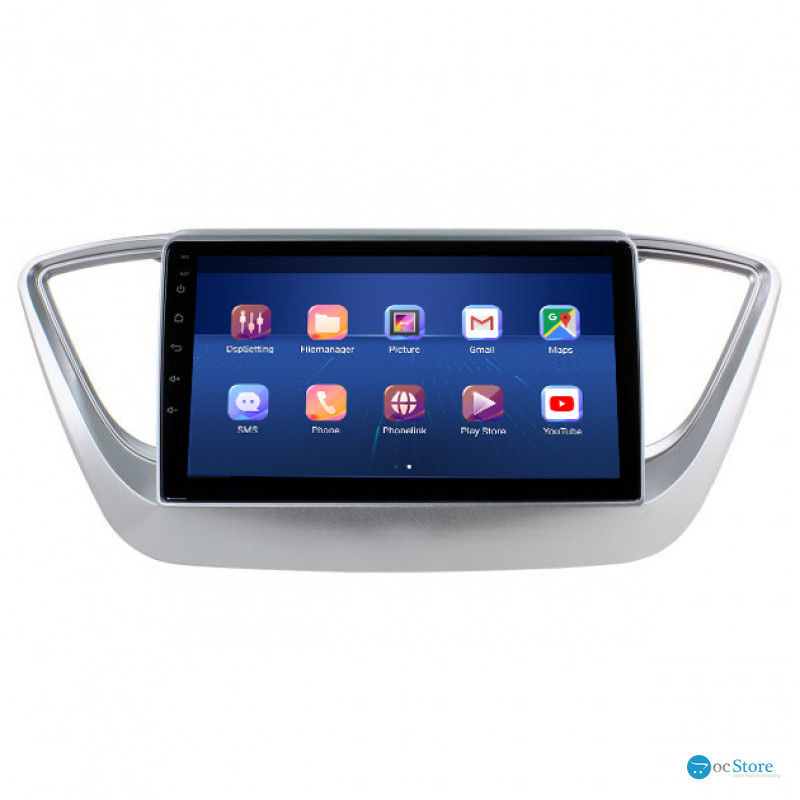Штатная магнитола Lesko для Hyundai Solaris II 2017-2020 экран 9" 4/64Gb 4G Wi-Fi GPS Top