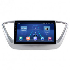 Штатная магнитола Lesko для Hyundai Solaris II 2017-2020 экран 9" 6/128Gb 4G Wi-Fi GPS Top