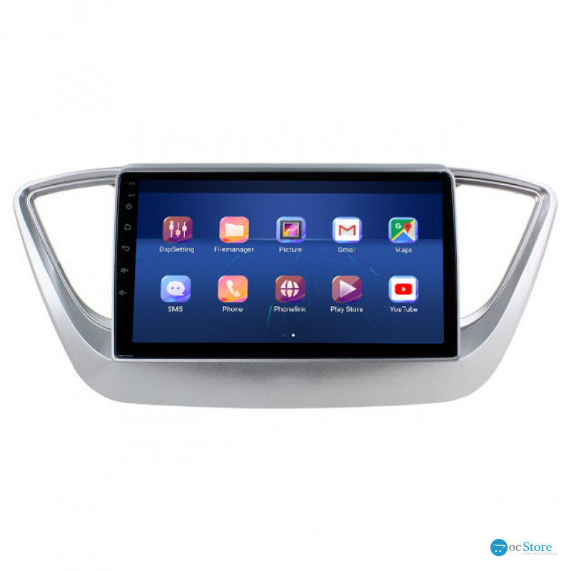 Штатная магнитола Lesko для Hyundai Solaris II 2017-2020 экран 9" 6/128Gb 4G Wi-Fi GPS Top