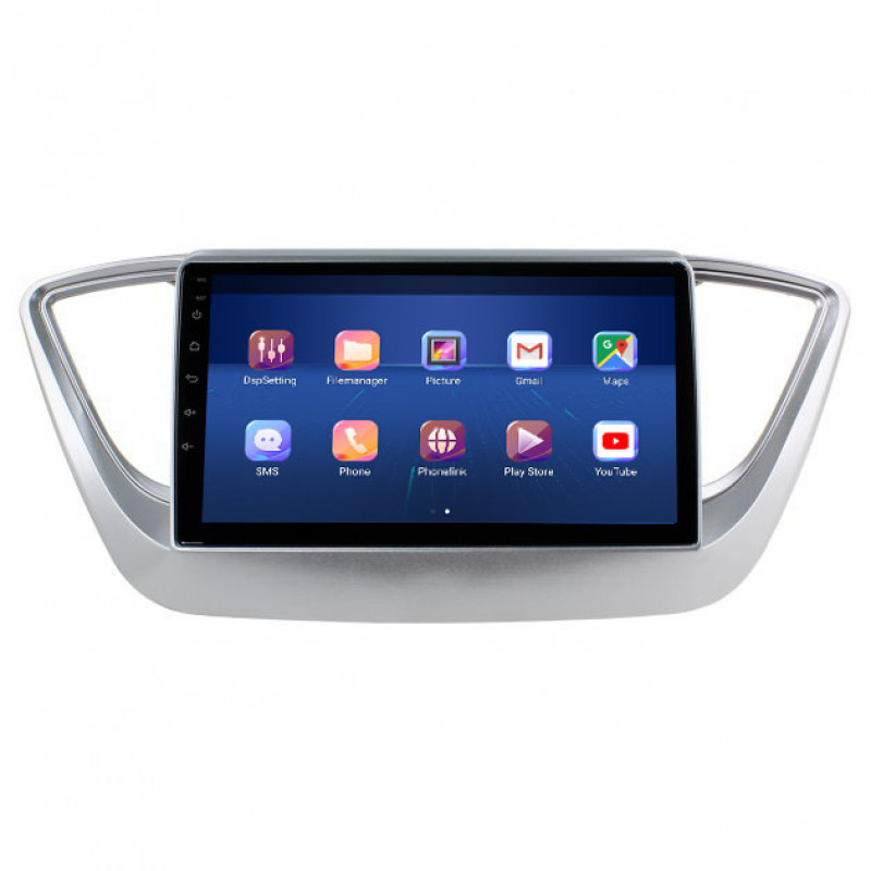 Штатная магнитола Lesko для Hyundai Solaris II 2017-2020 экран 9" 6/128Gb 4G Wi-Fi GPS Top