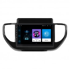 Штатная магнитола Lesko для Hyundai Solaris II Рестайлинг 2020-н.в. экран 9" 1/16Gb Wi-Fi GPS Base