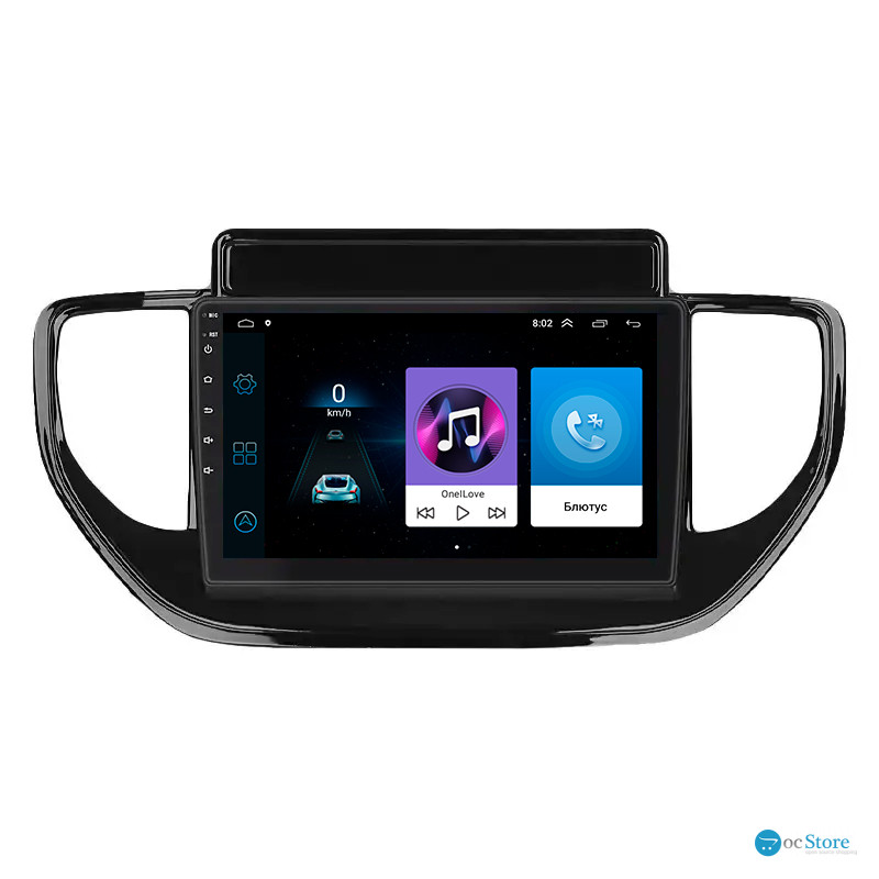 Штатная магнитола Lesko для Hyundai Solaris II Рестайлинг 2020-н.в. экран 9" 1/16Gb Wi-Fi GPS Base