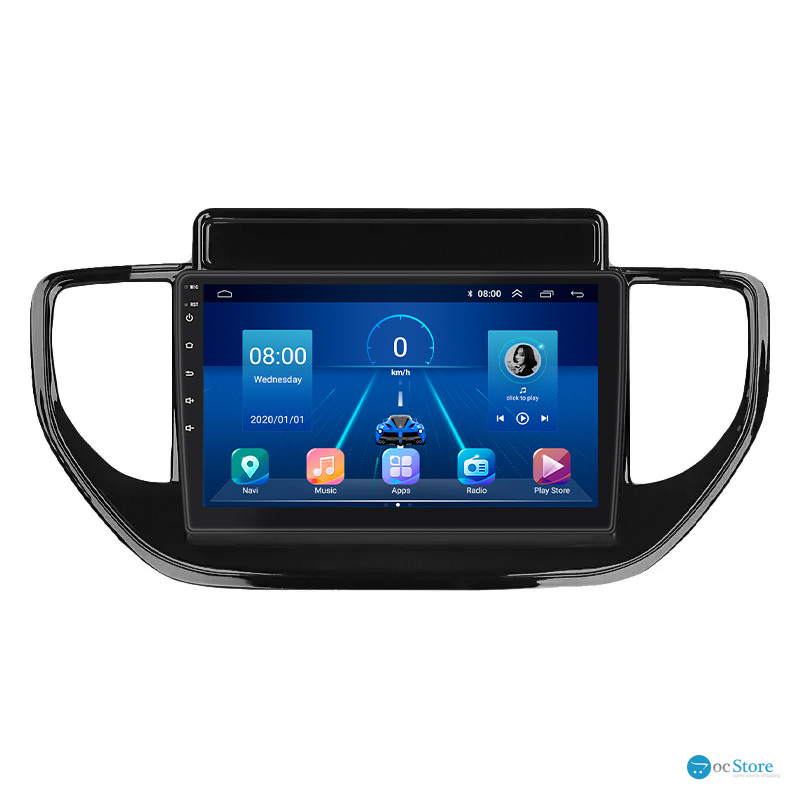 Штатная магнитола Lesko для Hyundai Solaris II Рестайлинг 2020-н.в. экран 9" 2/32Gb Wi-Fi GPS Base