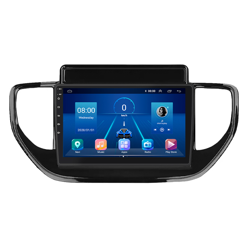 Штатная магнитола Lesko для Hyundai Solaris II Рестайлинг 2020-н.в. экран 9" 2/32Gb Wi-Fi GPS Base