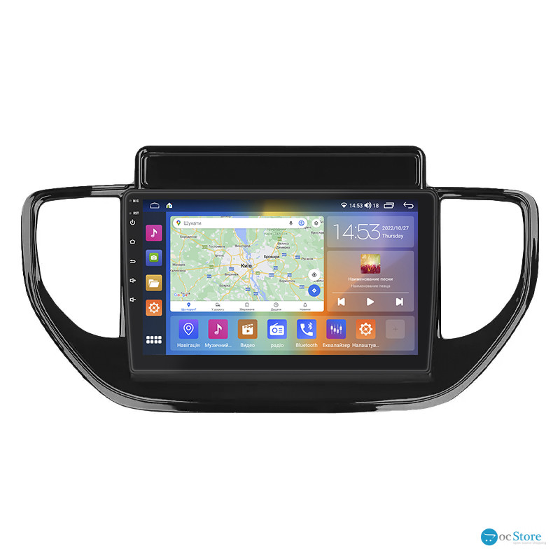 Штатная магнитола Lesko для Hyundai Solaris II Рестайлинг 2020-н.в. экран 9" 4/64Gb CarPlay 4G Wi-Fi GPS Prime