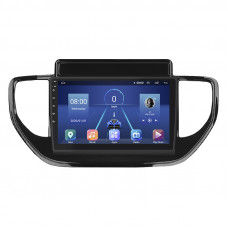 Штатная магнитола Lesko для Hyundai Solaris II Рестайлинг 2020-н.в. экран 9" 4/64Gb 4G Wi-Fi GPS Top