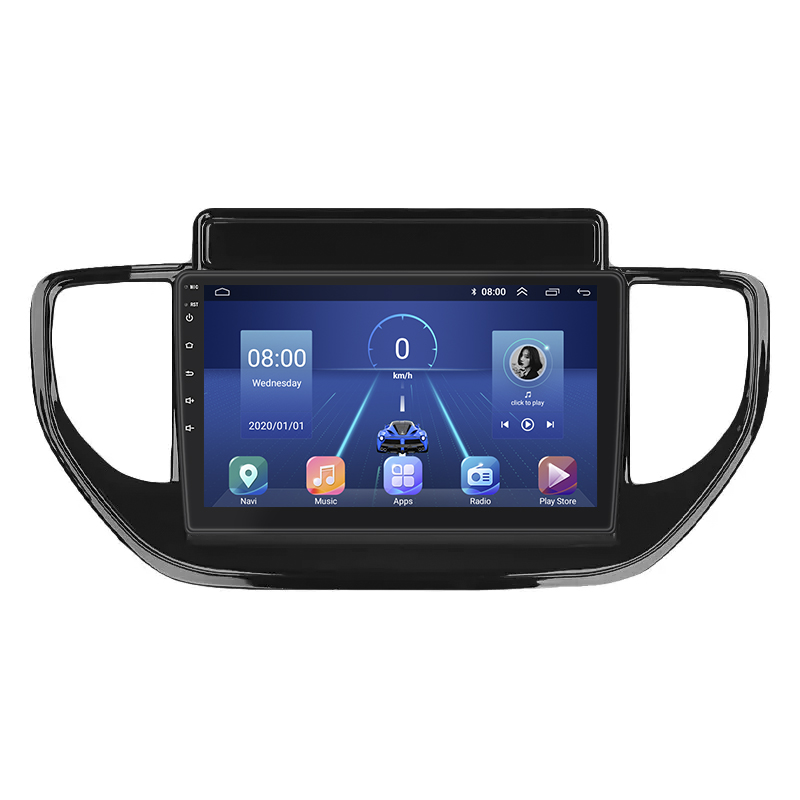 Штатная магнитола Lesko для Hyundai Solaris II Рестайлинг 2020-н.в. экран 9" 4/64Gb 4G Wi-Fi GPS Top