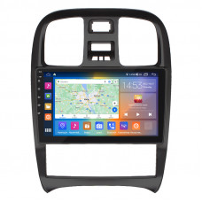 Штатная магнитола Lesko для Hyundai Sonata IV (EF) Рестайлинг 2001-2012 экран 9" 4/64Gb CarPlay 4G Wi-Fi GPS Prime