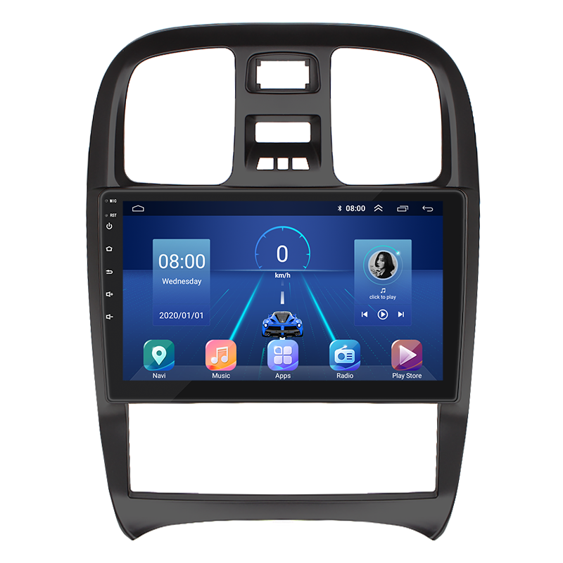 Штатная магнитола Lesko для Hyundai Sonata IV (EF) Рестайлинг 2001-2012 экран 9" 2/32Gb 4G Wi-Fi GPS Top