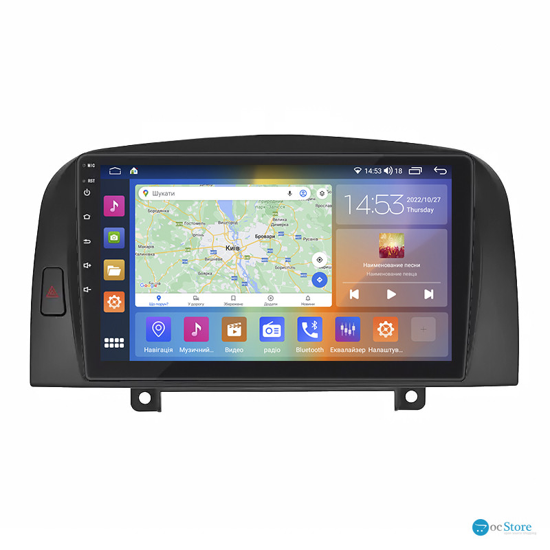 Штатная магнитола Lesko для Hyundai Sonata V (NF) 2004-2010 экран 9" 2/32Gb CarPlay 4G Wi-Fi GPS Prime