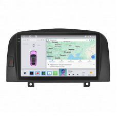 Штатная магнитола Lesko для Hyundai Sonata V (NF) 2004-2010 экран 9" 4/64 QLED CarPlay 4G Wi-Fi GPS 360 Prime
