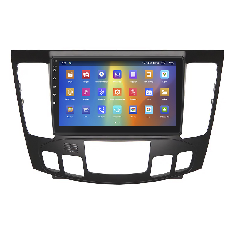 Штатная магнитола Lesko для Hyundai Sonata V (NF) Auto AC 2008-2010 экран 9" 2/32Gb CarPlay 4G Wi-Fi GPS Prime