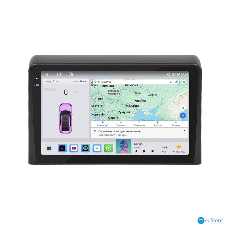 Штатная магнитола Lesko для Hyundai Sonata VII (LF) Рестайлинг 2017-2019 экран 9" 4/64 QLED CarPlay 4G Wi-Fi GPS 360 Prime