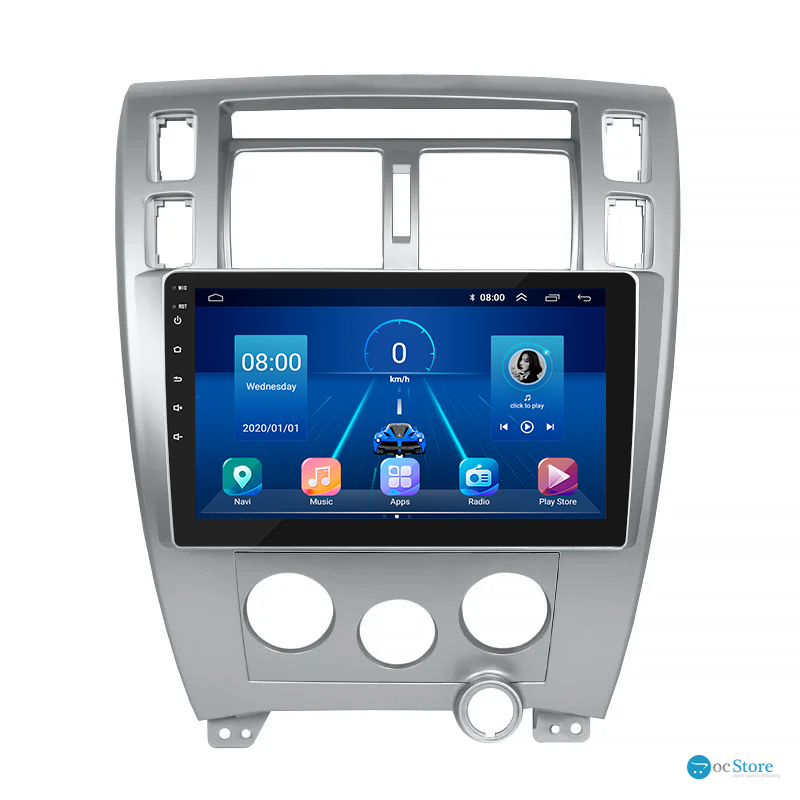 Штатная магнитола Lesko для Hyundai Tucson I 2004-2010 экран 10" 4/32Gb 4G Wi-Fi GPS Top