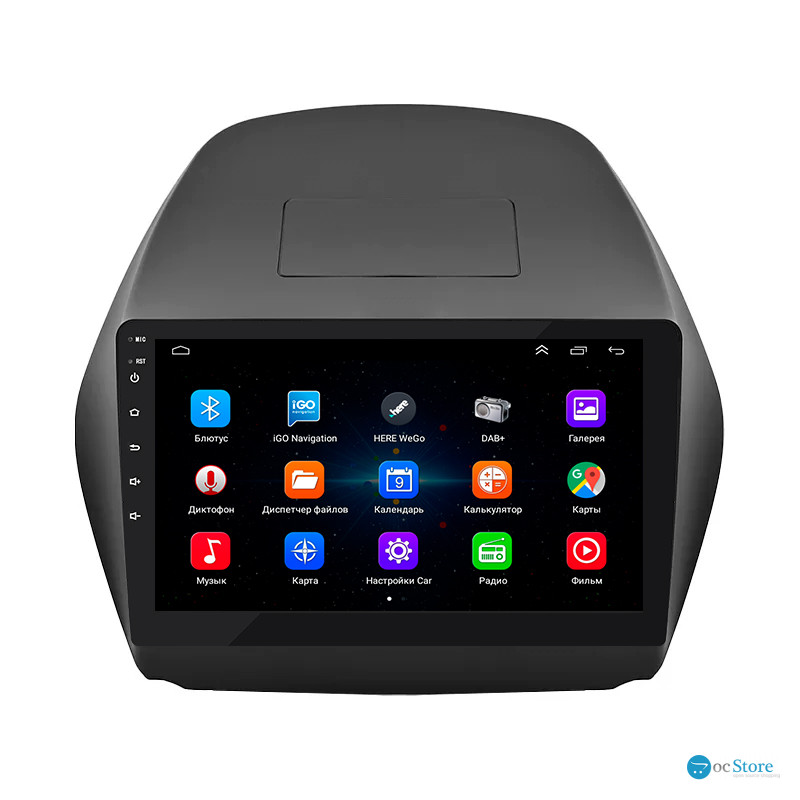 Штатная магнитола Lesko для Hyundai Tucson II 2009-2015 экран 10" 1/16Gb Wi-Fi GPS Base