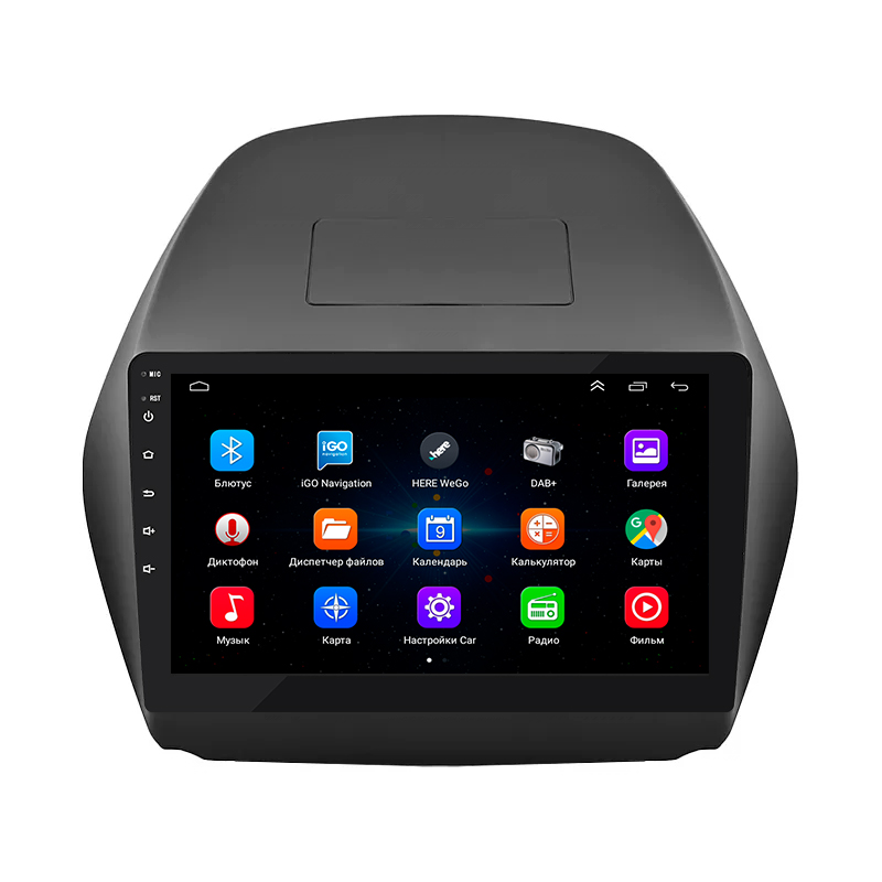 Штатная магнитола Lesko для Hyundai Tucson II 2009-2015 экран 10" 1/16Gb Wi-Fi GPS Base