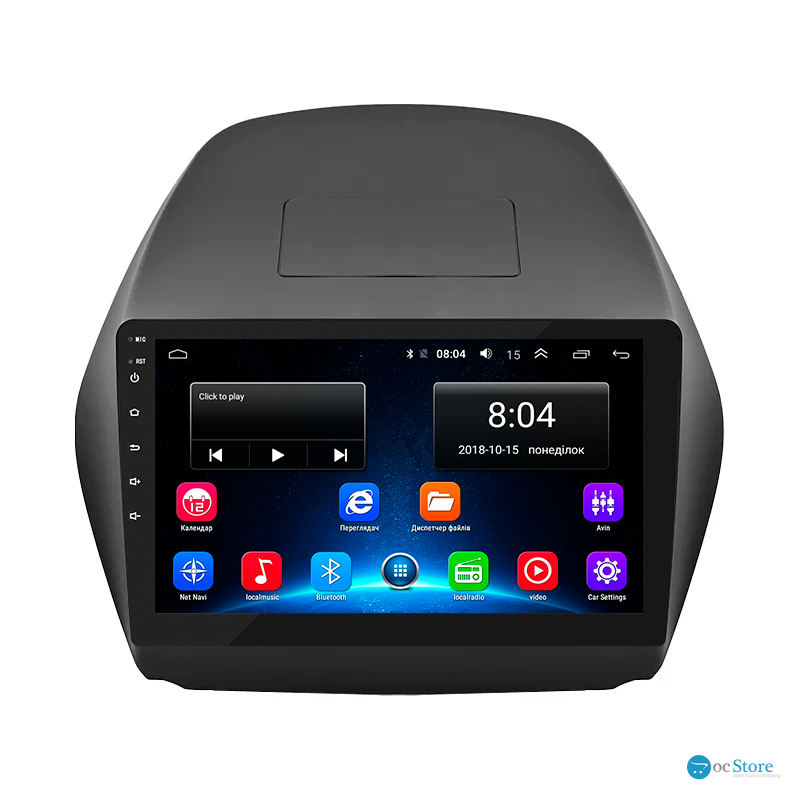 Штатная магнитола Lesko для Hyundai Tucson II 2009-2015 экран 10" 2/32Gb Wi-Fi GPS Base