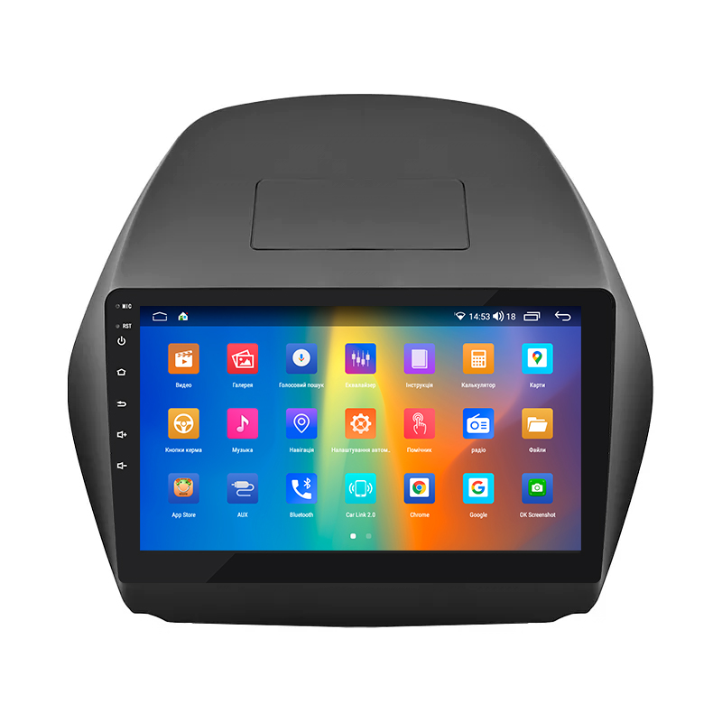 Штатная магнитола Lesko для Hyundai Tucson II 2009-2015 экран 10" 2/32Gb CarPlay 4G Wi-Fi GPS Prime