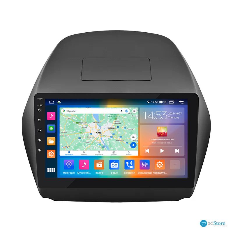 Штатная магнитола Lesko для Hyundai Tucson II 2009-2015 экран 10" 4/64Gb CarPlay 4G Wi-Fi GPS Prime