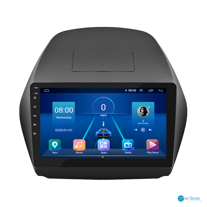 Штатная магнитола Lesko для Hyundai Tucson II 2009-2015 экран 10" 4/64Gb 4G Wi-Fi GPS Top