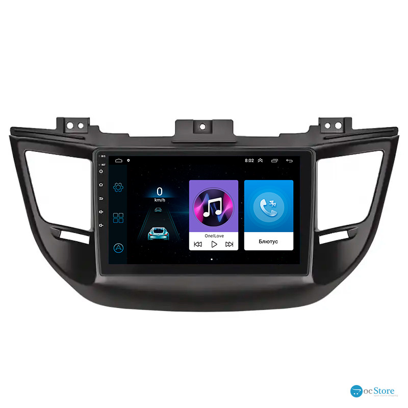 Штатная магнитола Lesko для Hyundai Tucson III 2015-2018 экран 9" 1/16Gb Wi-Fi GPS Base