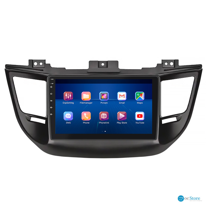 Штатная магнитола Lesko для Hyundai Tucson III 2015-2018 экран 9" 2/32Gb Wi-Fi GPS Base