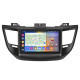 Штатная магнитола Lesko для Hyundai Tucson III 2015-2018 экран 9" 2/32Gb CarPlay 4G Wi-Fi GPS Prime