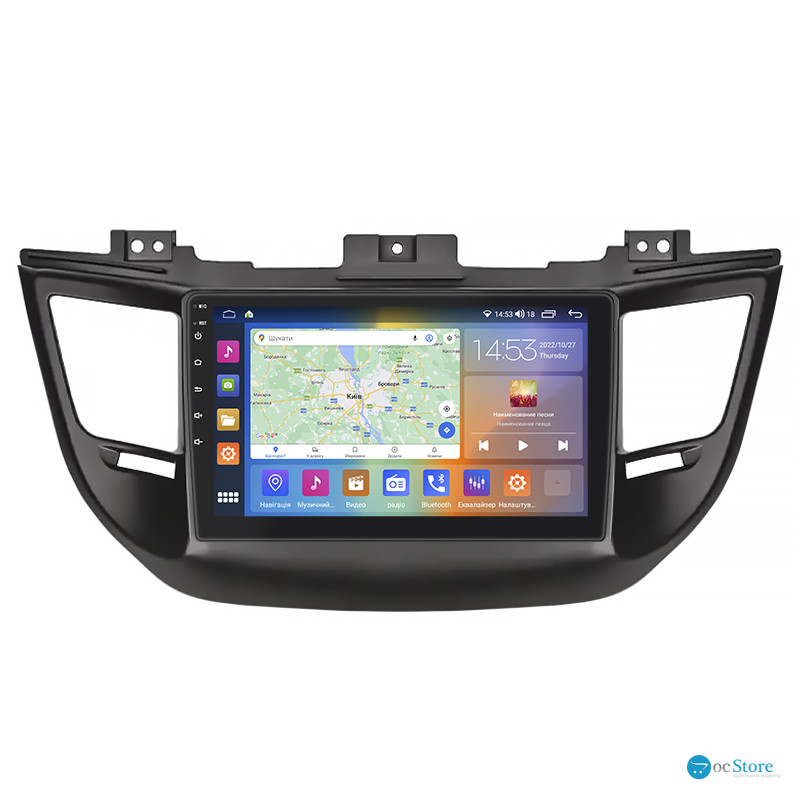 Штатная магнитола Lesko для Hyundai Tucson III 2015-2018 экран 9" 4/64Gb CarPlay 4G Wi-Fi GPS Prime