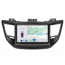 Штатная магнитола Lesko для Hyundai Tucson III 2015-2018 экран 9" 4/64 QLED CarPlay 4G Wi-Fi GPS 360 Prime