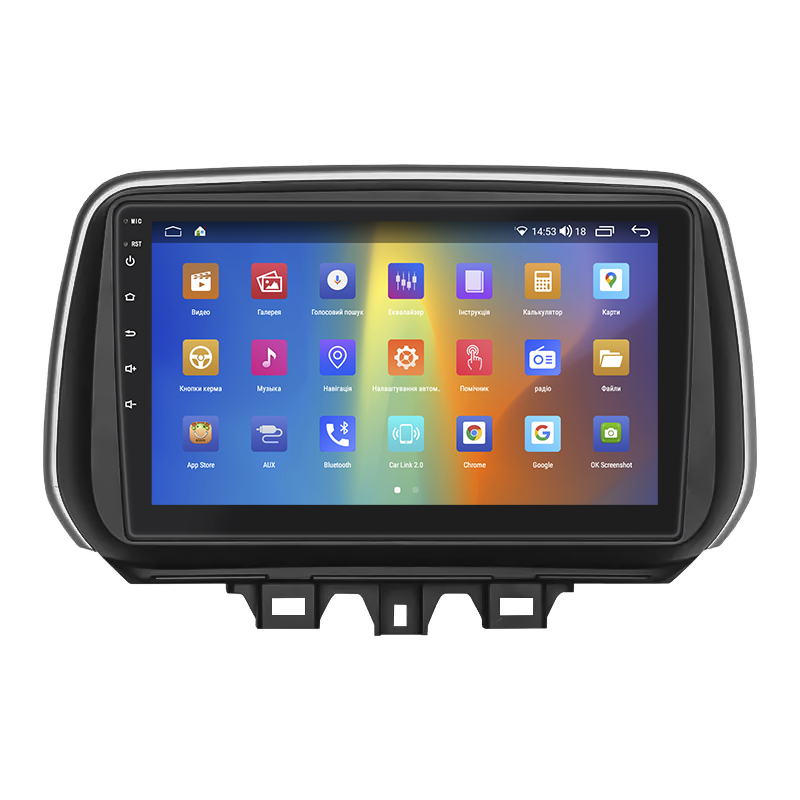 Штатная магнитола Lesko для Hyundai Tucson III Рестайлинг 2018-2021 экран 10" 2/32Gb CarPlay 4G Wi-Fi GPS Prime