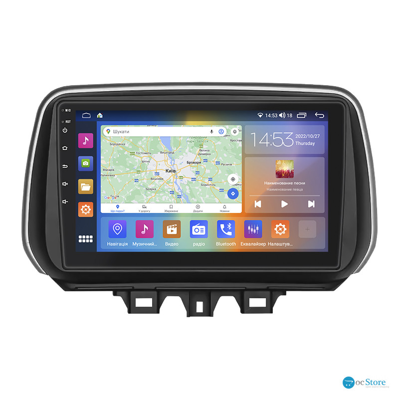 Штатная магнитола Lesko для Hyundai Tucson III Рестайлинг 2018-2021 экран 10" 4/64Gb CarPlay 4G Wi-Fi GPS Prime