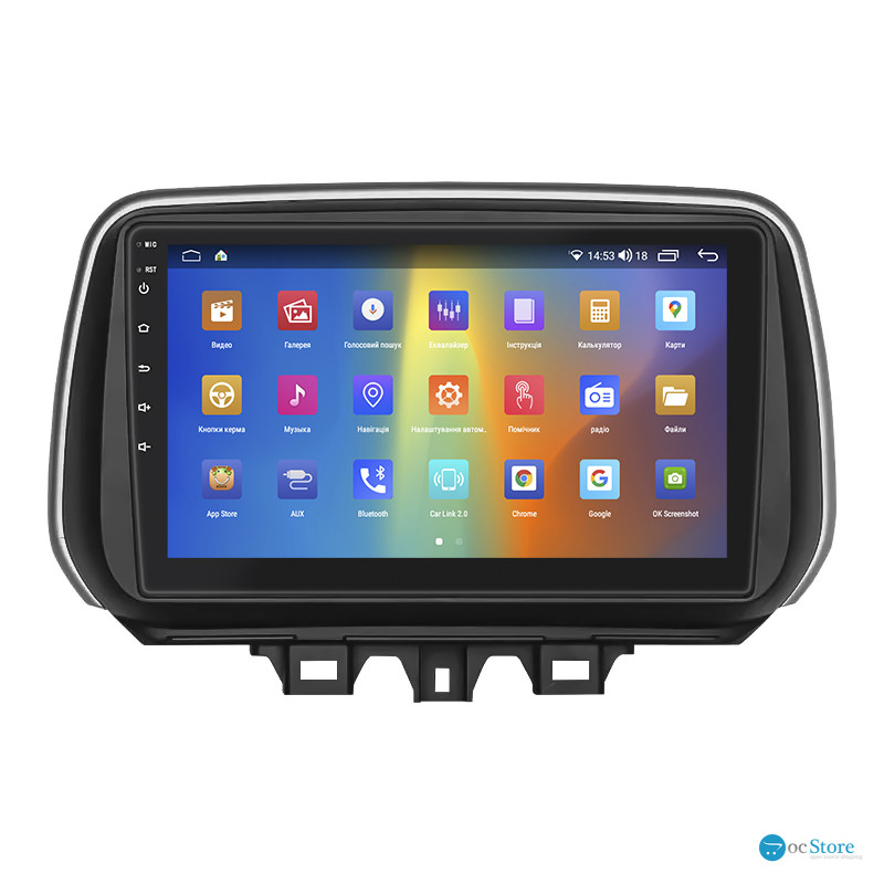 Штатная магнитола Lesko для Hyundai Tucson III Рестайлинг 2018-2021 экран 10" 4/64Gb CarPlay 4G Wi-Fi GPS Prime