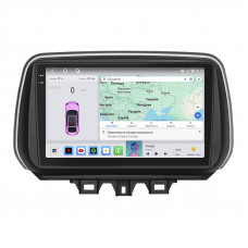 Штатная магнитола Lesko для Hyundai Tucson III Рестайлинг 2018-2021 экран 10" 4/64 QLED CarPlay 4G Wi-Fi GPS 360 Prime