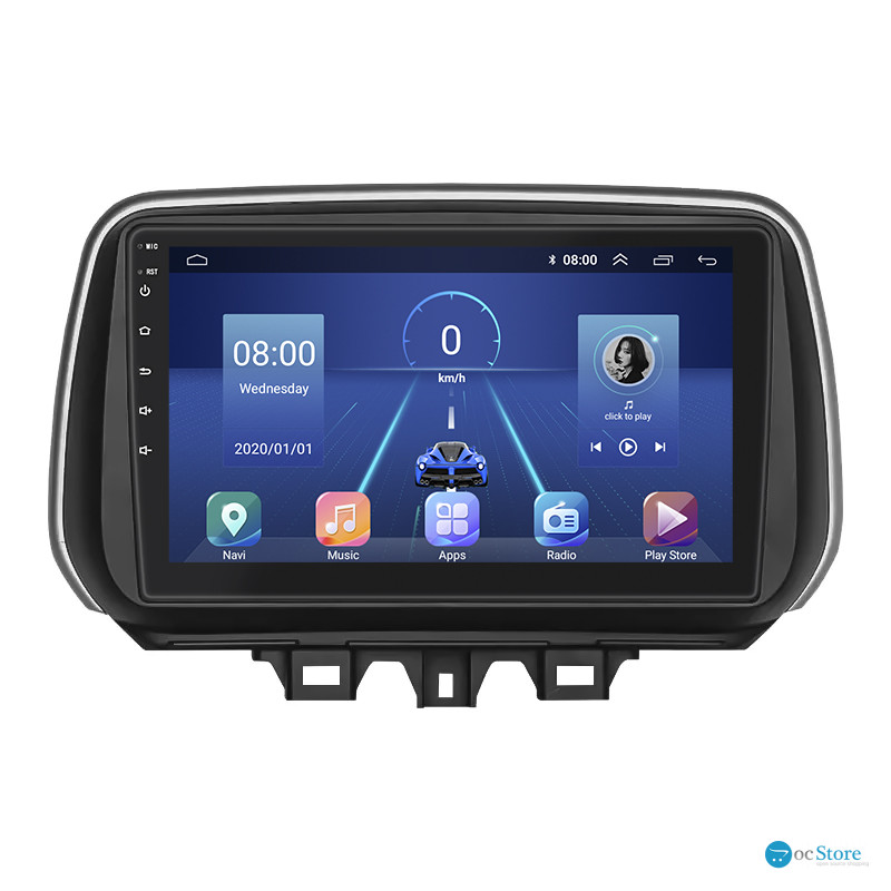Штатная магнитола Lesko для Hyundai Tucson III Рестайлинг 2018-2021 экран 10" 2/32Gb 4G Wi-Fi GPS Top