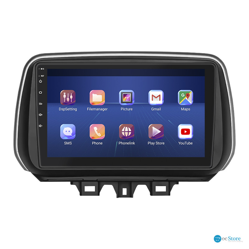 Штатная магнитола Lesko для Hyundai Tucson III Рестайлинг 2018-2021 экран 10" 4/32Gb 4G Wi-Fi GPS Top