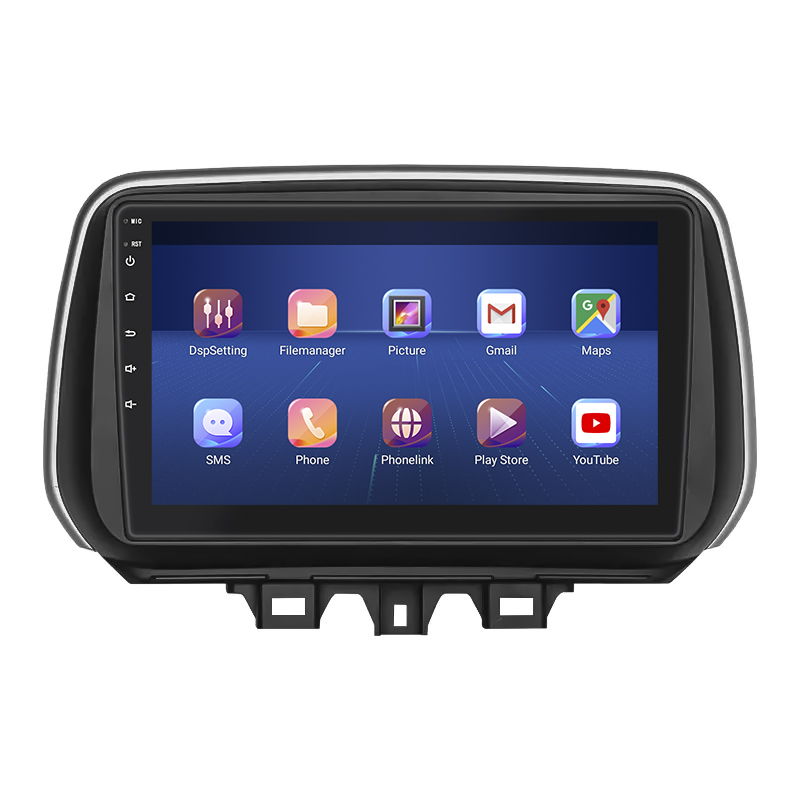 Штатная магнитола Lesko для Hyundai Tucson III Рестайлинг 2018-2021 экран 10" 6/128Gb 4G Wi-Fi GPS Top