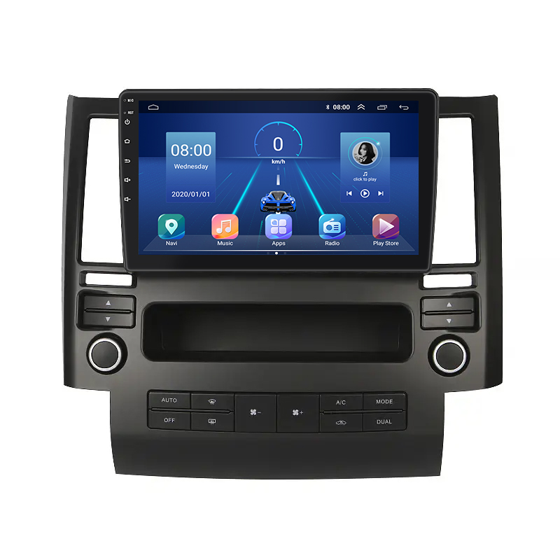 Штатная магнитола Lesko для Infiniti FX I (S50) 2002-2006 экран 9" 4/64Gb 4G Wi-Fi GPS Top