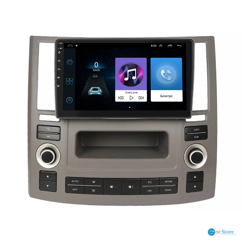 Штатная магнитола Lesko для Infiniti FX I (S50) Рестайлинг 2006-2009 экран 9" 1/16Gb Wi-Fi GPS Base