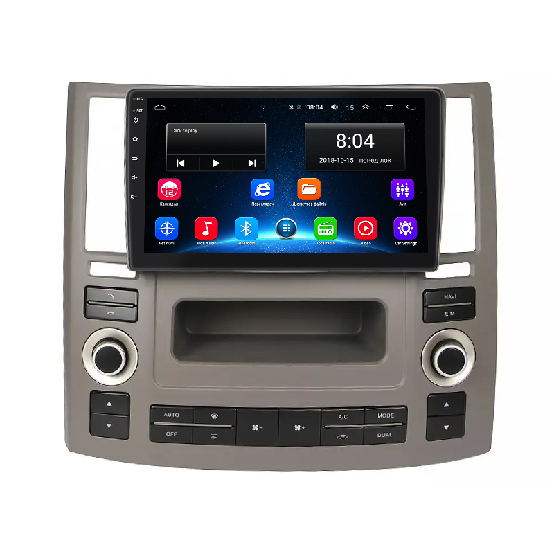 Штатная магнитола Lesko для Infiniti FX I (S50) Рестайлинг 2006-2009 экран 9" 2/32Gb Wi-Fi GPS Base