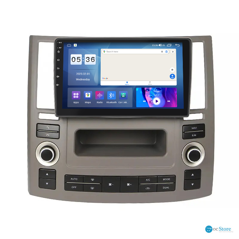 Штатная магнитола Lesko для Infiniti FX I (S50) Рестайлинг 2006-2009 экран 9" 2/32Gb CarPlay 4G Wi-Fi GPS Prime