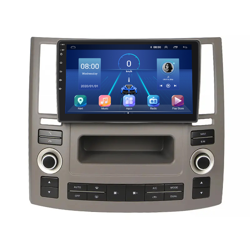 Штатная магнитола Lesko для Infiniti FX I (S50) Рестайлинг 2006-2009 экран 9" 4/64Gb 4G Wi-Fi GPS Top