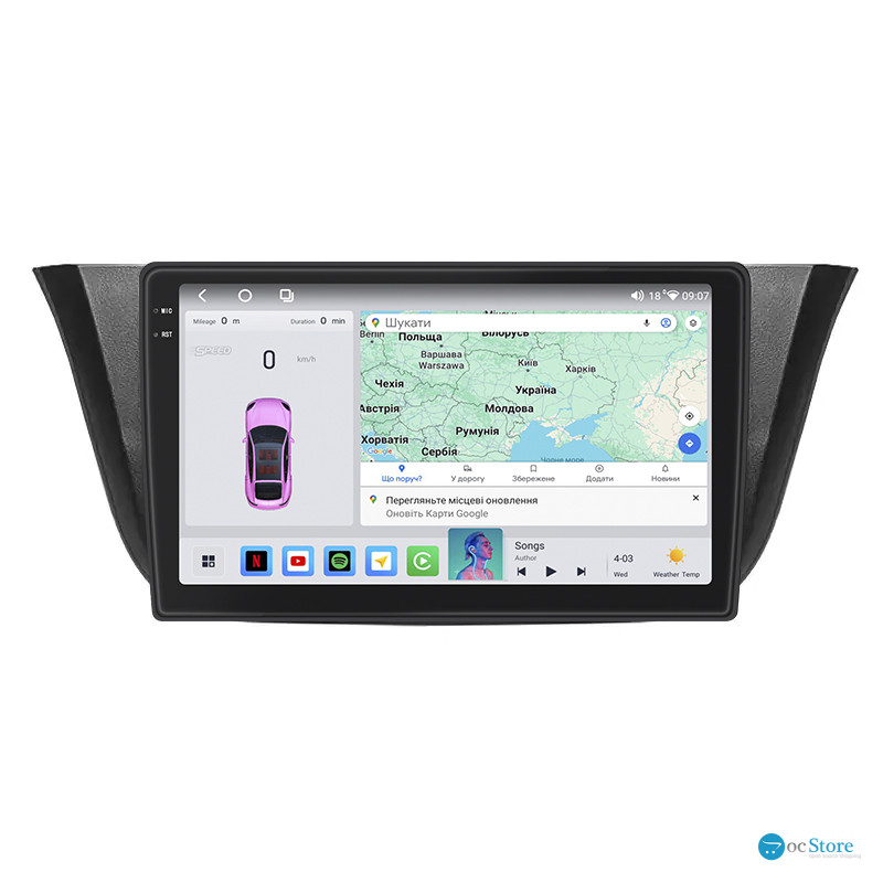 Штатная магнитола Lesko для IVECO Daily VI 2014-2019 экран 9" 4/64 QLED CarPlay 4G Wi-Fi GPS 360 Prime